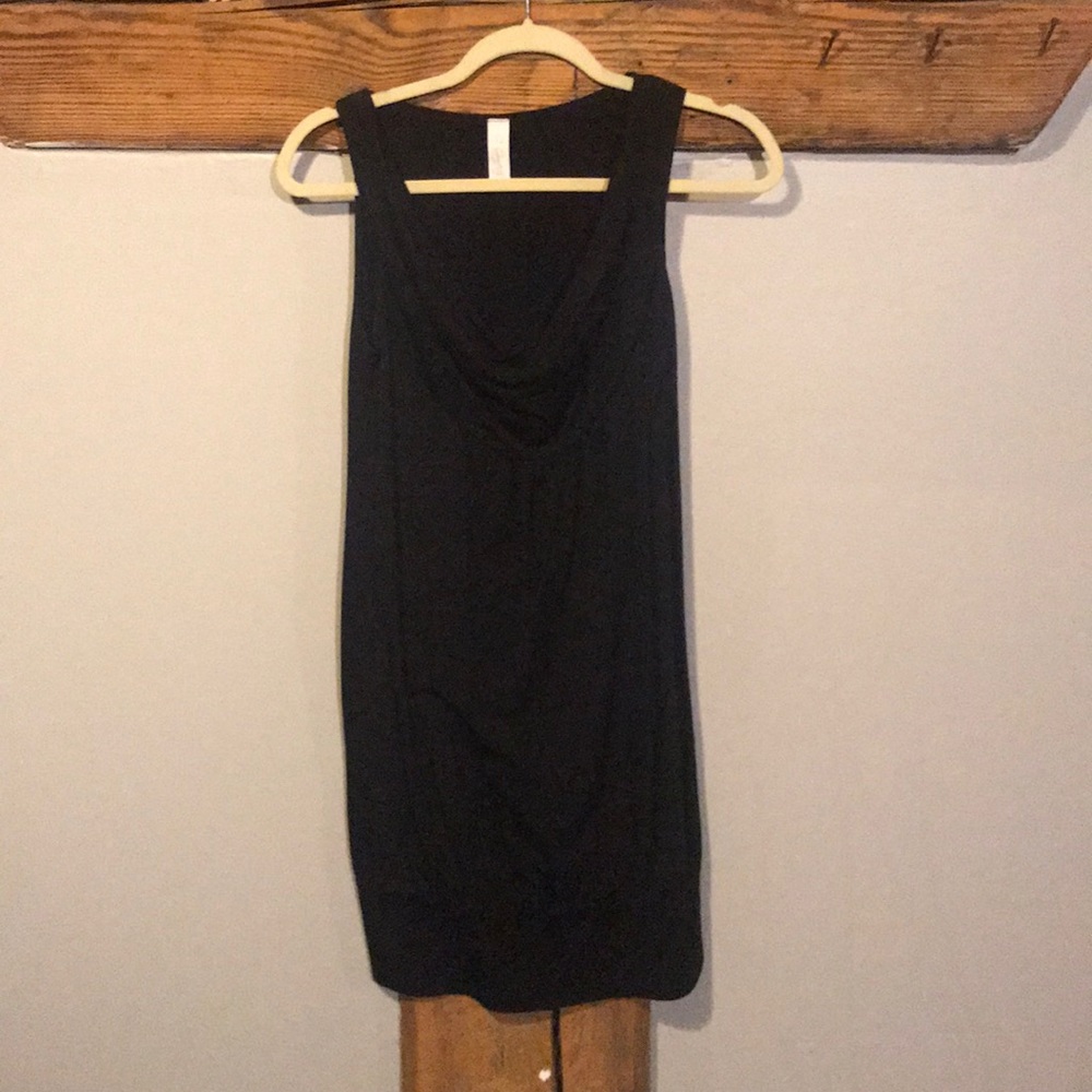 Black dress with tighter bottom ring